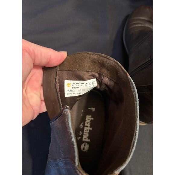 Women’s Timberland Earthkeepers Leather Bethel Zip On Ankle Boots Brown size 8.5 - Picture 6 of 7